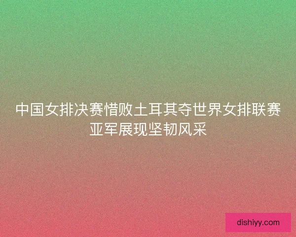 中国女排决赛惜败土耳其夺世界女排联赛亚军展现坚韧风采