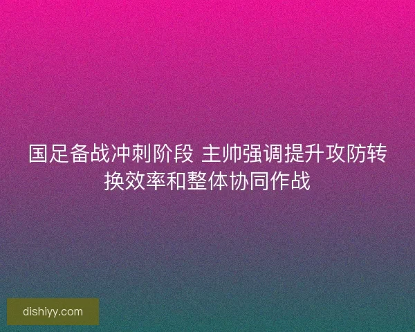 国足备战冲刺阶段 主帅强调提升攻防转换效率和整体协同作战